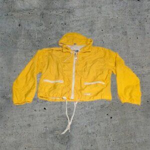Vintage Cropped Yellow Windbreaker